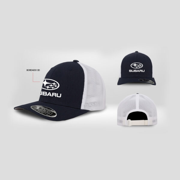 GORRA BITONO MALLA SUBARU 110 AZUL-BLANCA