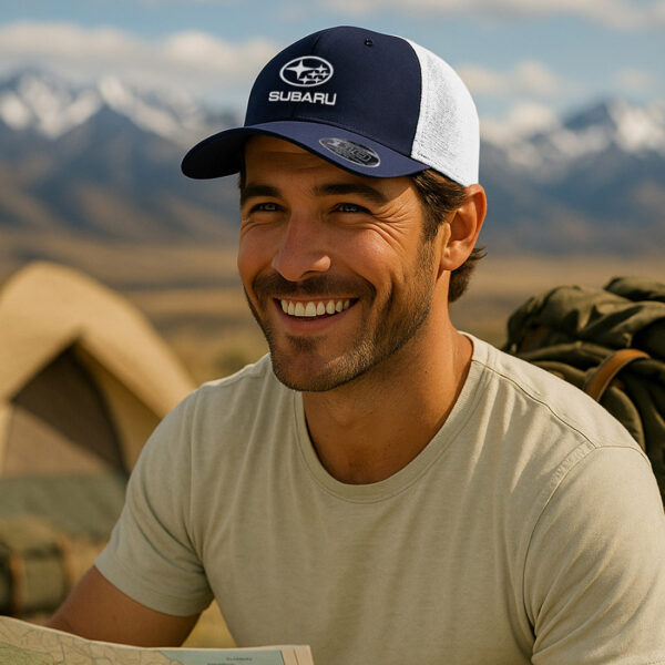 GORRA BITONO MALLA SUBARU 110 AZUL-BLANCA - Imagen 2