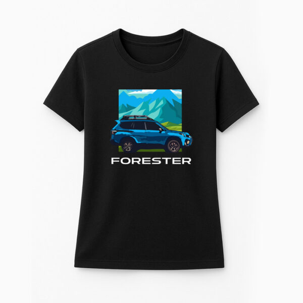 CAMISETA SUBARU FORESTER NEGRO HOMBRE
