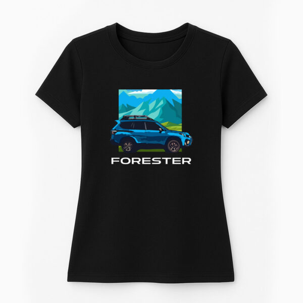 CAMISETA SUBARU FORESTER NEGRO MUJER